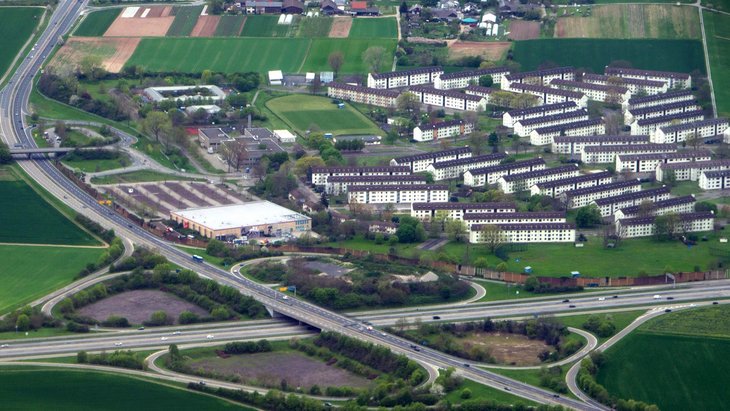 Luftbild Heidelberg-Schwechtingen, Kasernenstandort