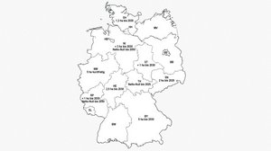 Karte mit den quantitativen Flächenzielen der Bundesländer, Stand 06/2026