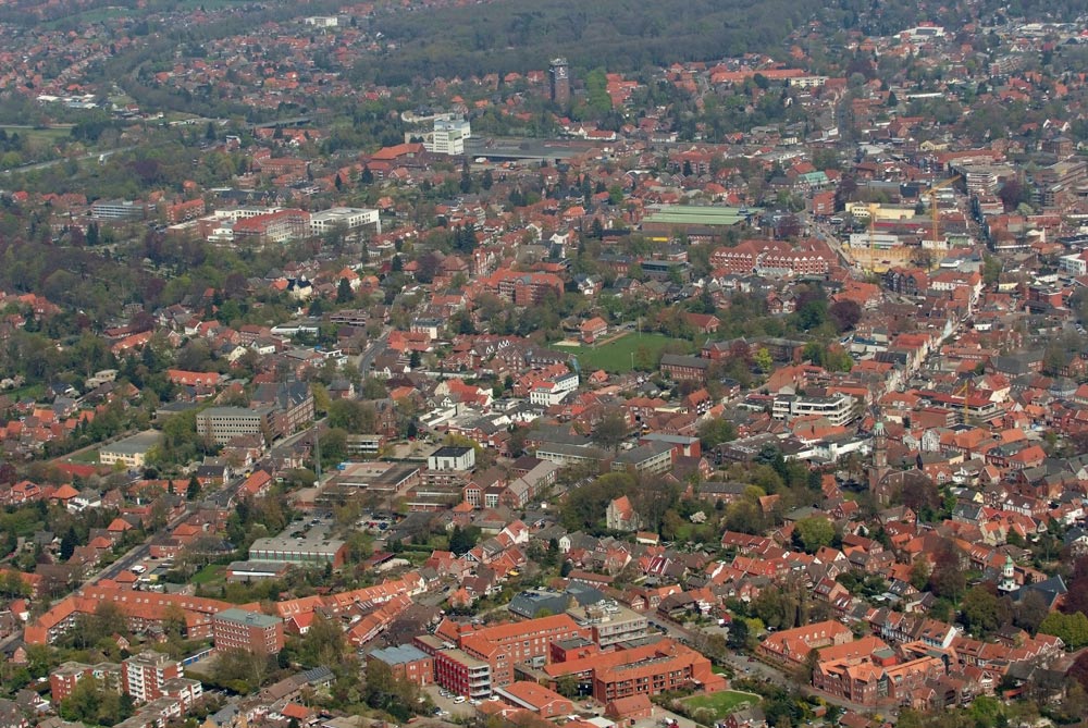 Luftbild einer Ortschaft