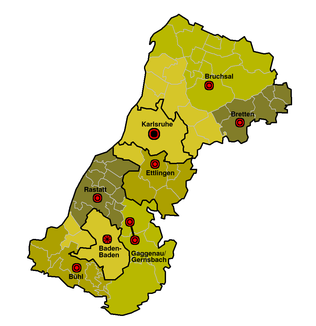 Karte Region Mittlerer Oberrhein