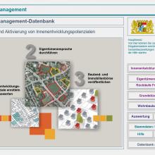 Screenshot der Flächenmanagement-Datenbank des Bayerischen Landesamtes für Umwelt