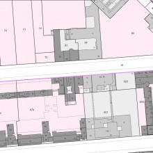 Kartenausschnitt aus dem Berliner Liegenschaftskataster