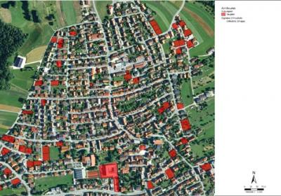 Baulücken in einer Kommune, Quelle: LUBW und LGL Baden-Württemberg